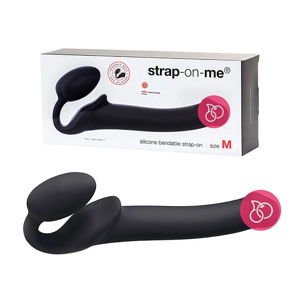 Безремневой стимулятор «STRAP-ON-ME», размер М, черный