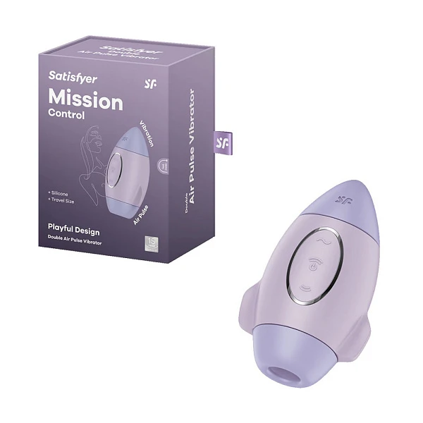 Вакуумно-волновой вибростимулятор «Mission Control», пурпурный