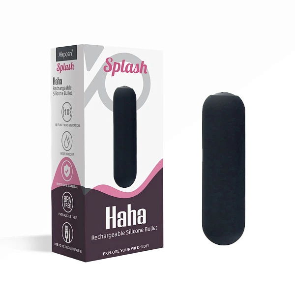 Вибропуля «Splash Haha», черная