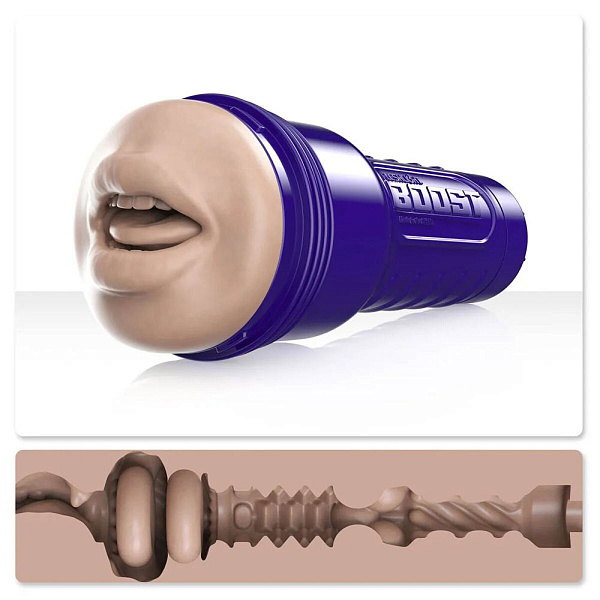 Мастурбатор-рот «Fleshlight Boost Blow» со стимулирующими кольцами