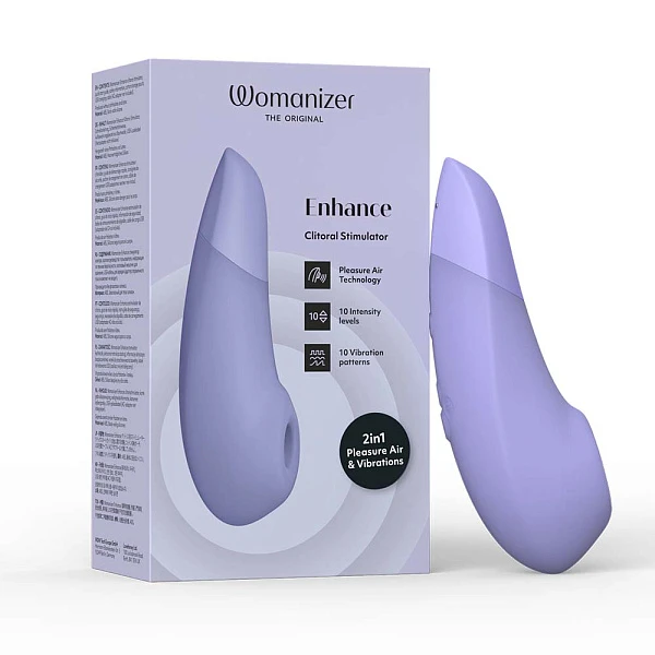 Бесконтактный клиторальный стимулятор «Womanizer Enhance Lilac» с вибрацией, сиреневый