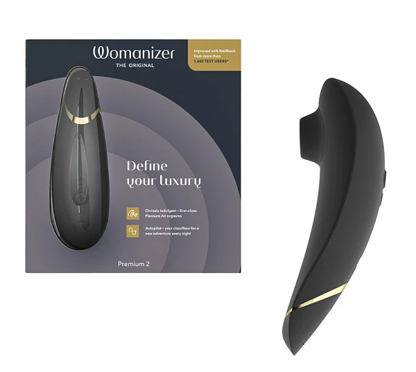 Бесконтактный клиторальный стимулятор «Womanizer Premium 2», черный
