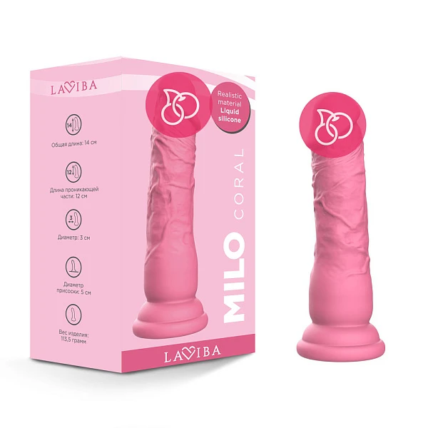 Фаллоимитатор «Milo Coral», коралловый