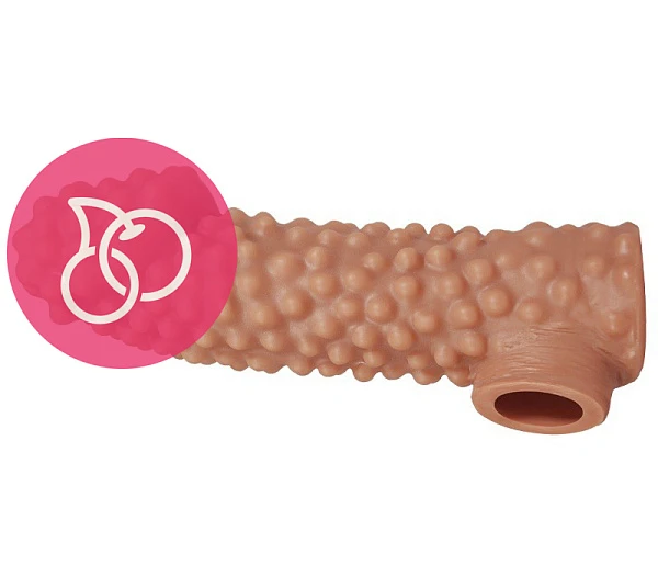 Насадка с бугорками «Cock Sleeve» с отверстием для мошонки, размер L