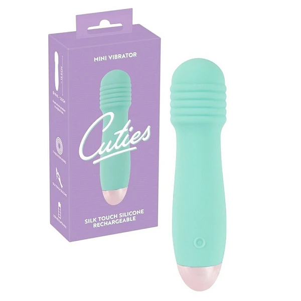 Мини-вибратор «Cuties Mini» с ребристой головкой