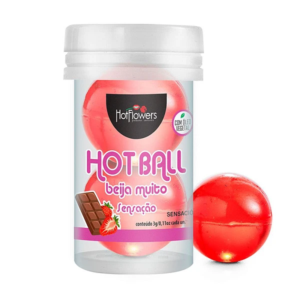 Лубрикант в шариках «Aromatic Hot Ball» с ароматом клубники в шоколаде