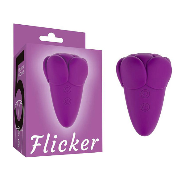 Вибростимулятор клитора «Flicker» с язычком