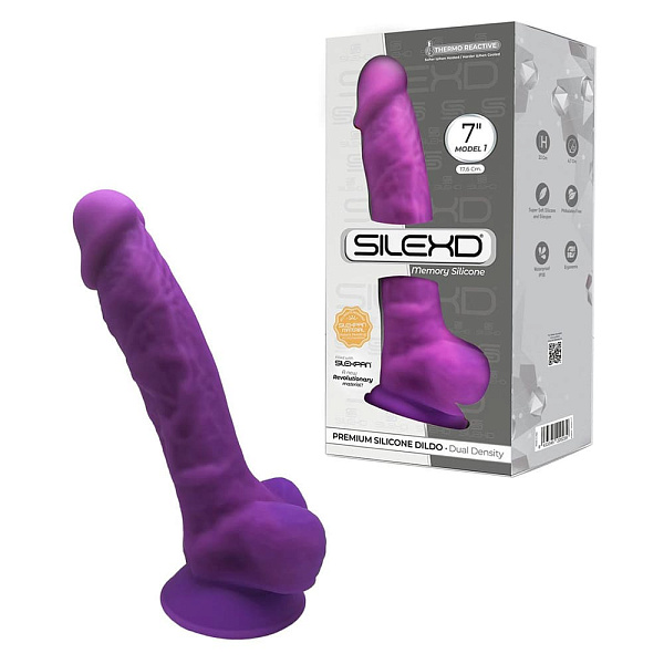 Фаллоимитатор на присоске «SileXD Model 1» 7", фиолетовый