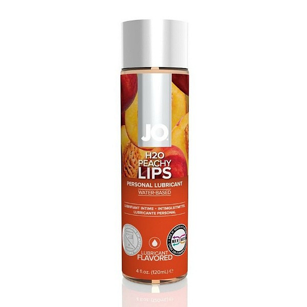 Съедобный лубрикант со вкусом персика «JO H2O Peachy Lips», 120 мл