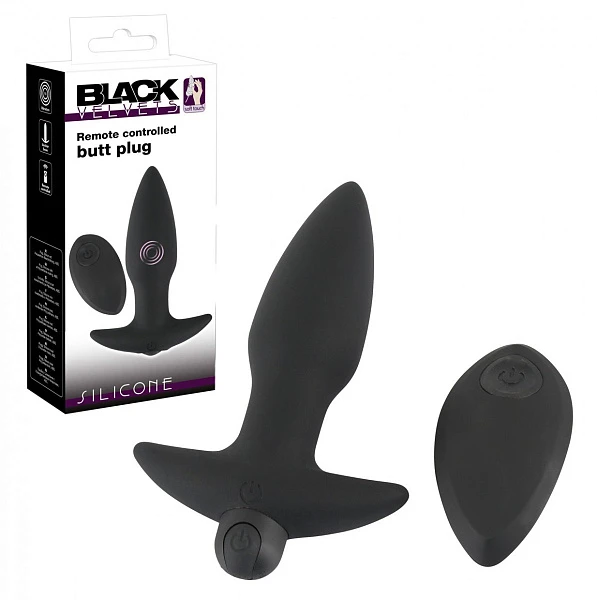 Анальная пробка с вибрацией «Black Velvets»