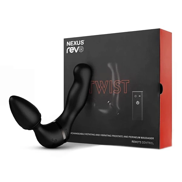 Двойной массажер простаты «Revo Twist» с анальной пробкой