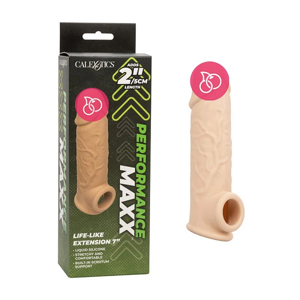 Увеличивающая насадка на член «Life-Like Extension», телесный