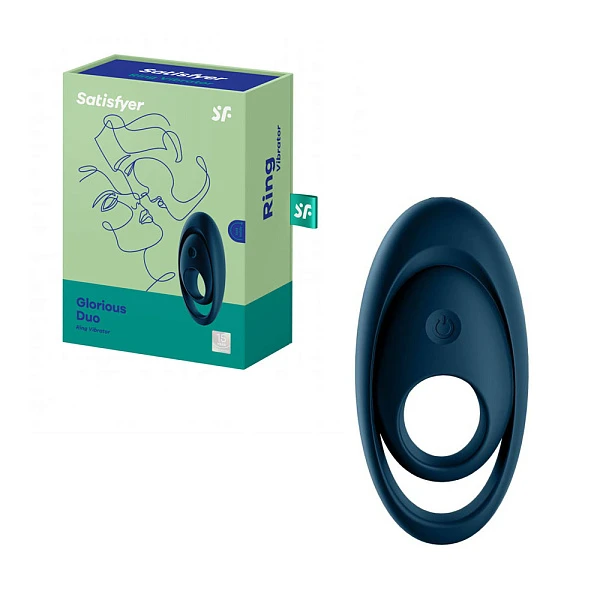 Эрекционное виброкольцо «Glorious Duo» с подхватом мошонки