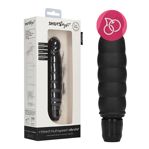 Вибромассажер «Ribbed Multispeed» с реалистичной головкой