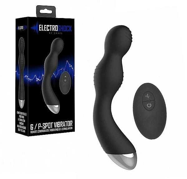 Вибромассажер для точки G с электростимуляцией и пультом «E-Stim G/P-Spot Vibrator»