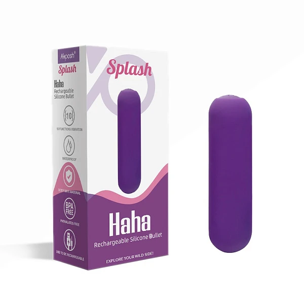 Вибропуля «Splash Haha», пурпурная