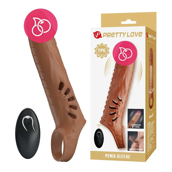 Насадка «Penis Sleeve» с вибрацией и пультом
