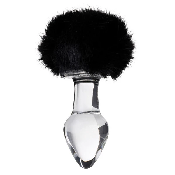 Анальная пробка с черным хвостиком «Sexus»