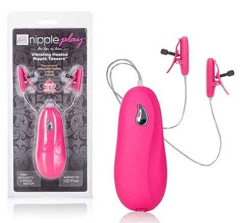 Зажимы на соски с вибрацией «Heated Nipple Teasers» с нагревом