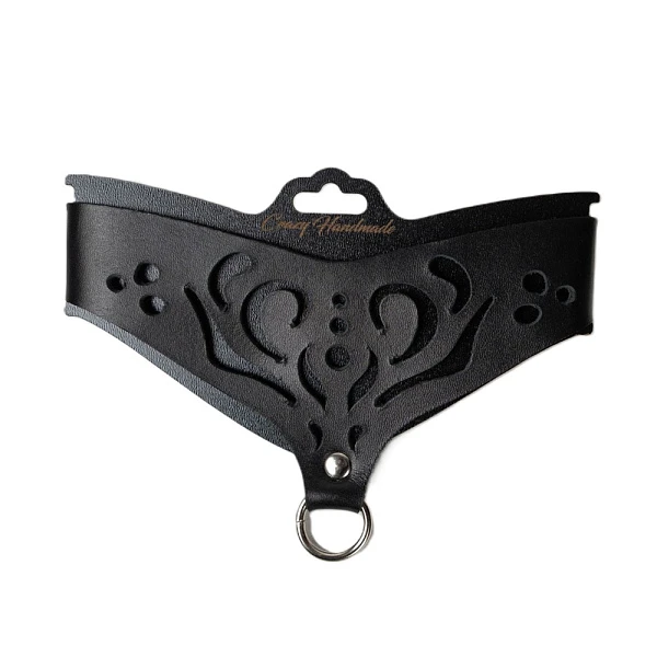 Широкий ошейник с узорами «Crazy HandMade»