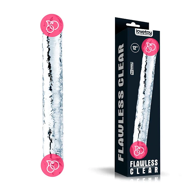 Двусторонний фаллоимитатор «Flawless Clear»