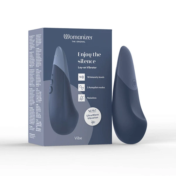 Клиторальный вибромассажер «Womanizer Vibe», темно-синий