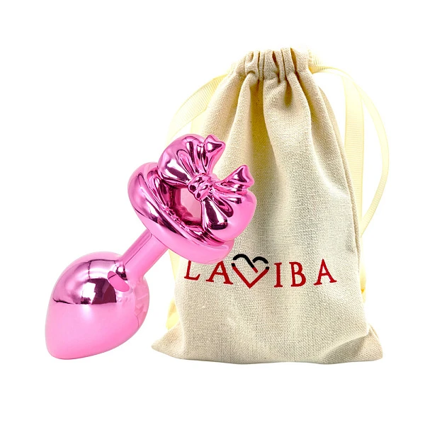 Анальная пробка «Royal Bow Gift» из аллюминия, красный