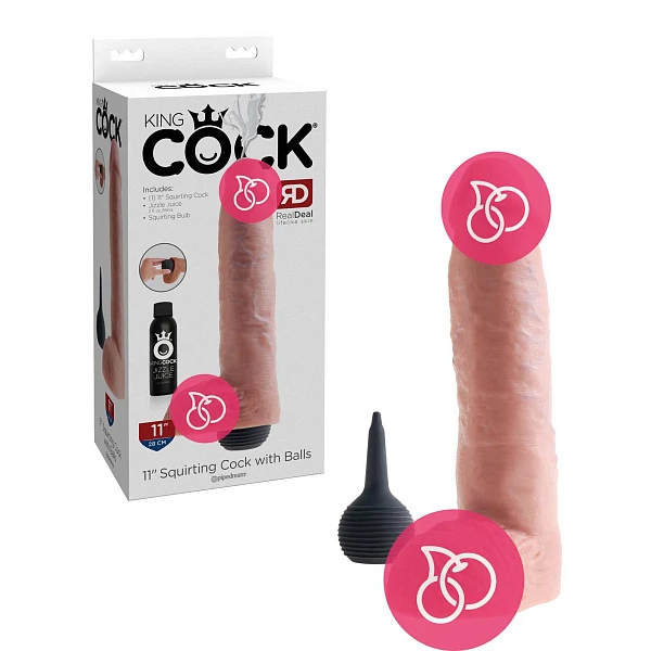 Фаллоимитатор с семяизвержением «King Cock Squirting 11"»