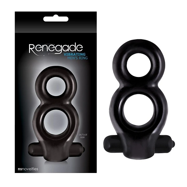 Эрекционное кольцо с вибрацией и подхватом мошонки «Renegade - Men's Ring»