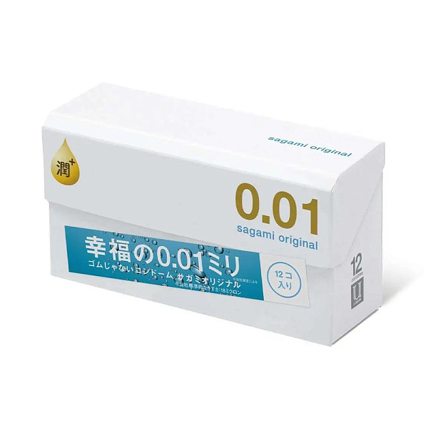 Полиуретановые презервативы «SAGAMI Original 0.01 EXSTRA LUB» №12