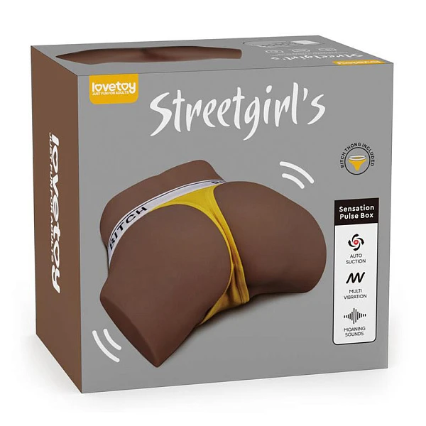 Мастурбатор-мулатка «Streetgirl's Sensation Pulse» с вибрацией, всасыванием и голосом