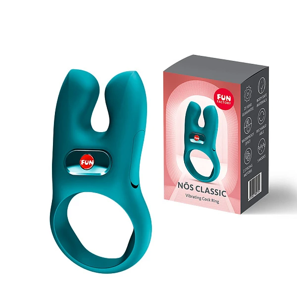 Эрекционное кольцо с вибрацией «Nos Classic» зеленое