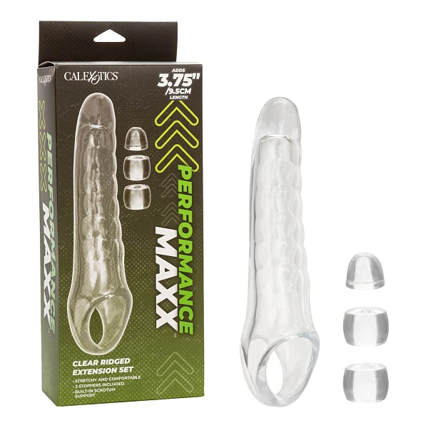 Увеличивающая насадка на член «Clear Extension Kit» с вставками