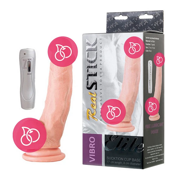 Реалистичный вибратор «RealStick Elite Dildo», 15 см