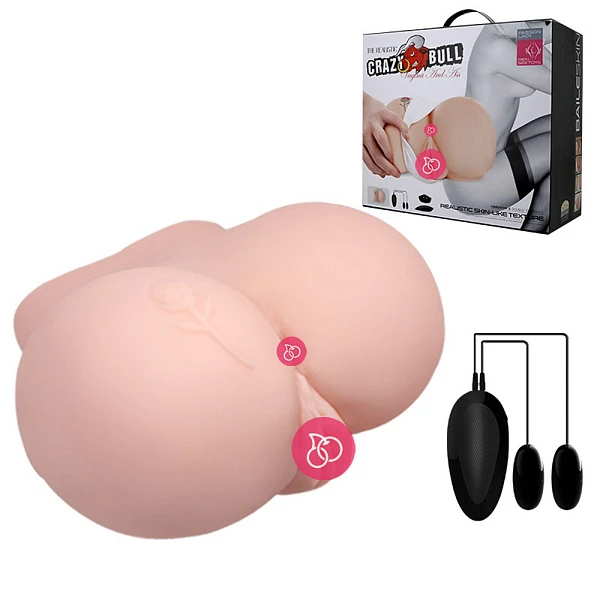 Мастурбатор вагина-анус с вибрацией «Crazy Bull Vagina and Ass»