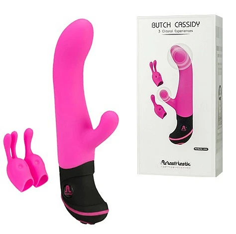 Вибромассажер со сменными клиторальными насадками «Butch Cassidy»