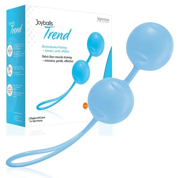 Вагинальные шарики со смещенным центром тяжести «Joyballs Trend», голубые