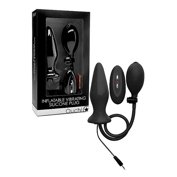 Анальный расширитель с вибрацией «OUCH! Inflatable Vibrating Plug»