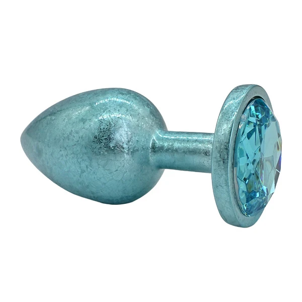 Анальная пробка «LaViba», голубой металлик