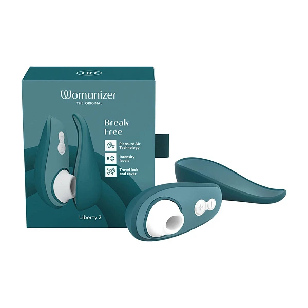 Бесконтактный клиторальный стимулятор «Womanizer Liberty 2», бирюзовый