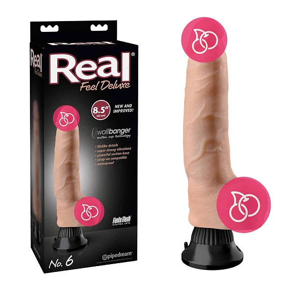 Реалистичный вибратор «Real Feel Deluxe No.6» на присоске