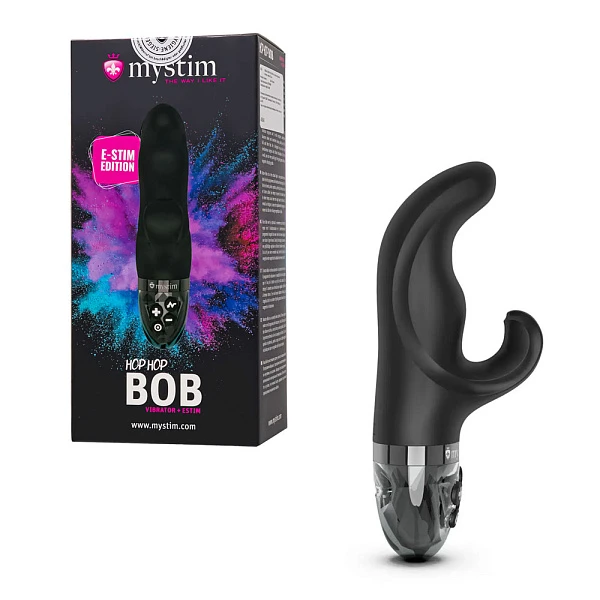 Вибратор-кролик с электростимуляцией «Mystim Hop Hop Bob»