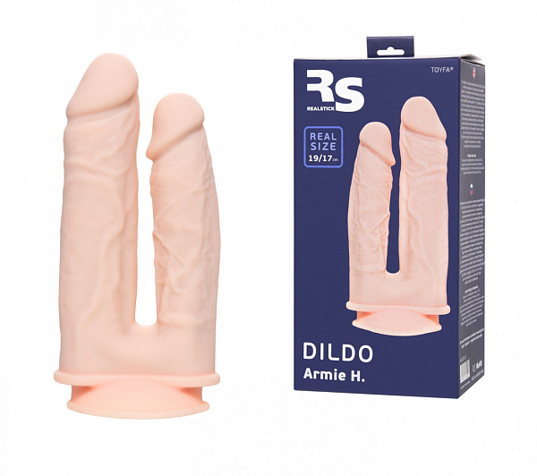 Двойной фаллоимитатор «RealStick Silicone Armie H»
