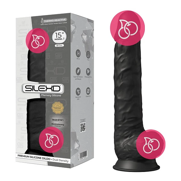 Фаллоимитатор на присоске «SileXD Model 1» 15", черный