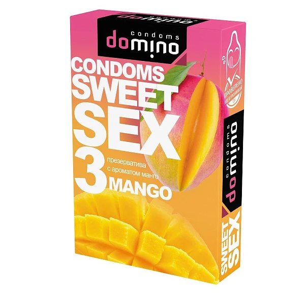 Презервативы для орального секса «Domino sweet sex» с ароматом манго №3