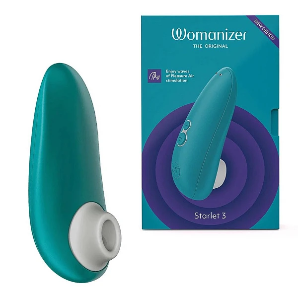 Бесконтактный клиторальный стимулятор «Womanizer Starlet 3», бирюзовый