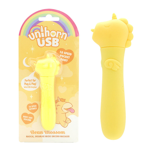 Вибропуля «Bean Blossom USB», желтая