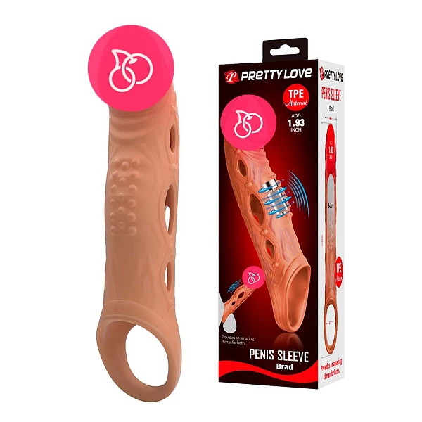 Насадка на пенис «Brad» с вибрацией