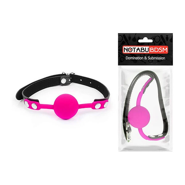 Силиконовый кляп-шар «NoTabu», фуксия