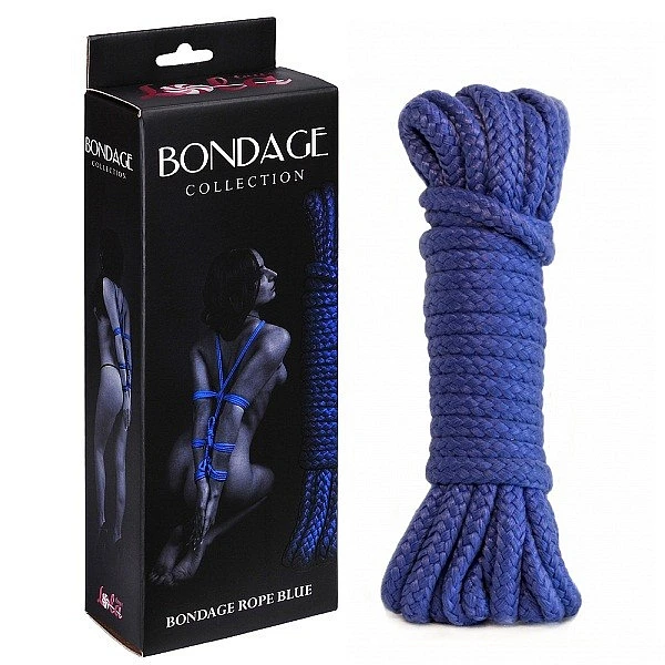 Бондажная веревка «Bondage Collection Blue», 9 метров